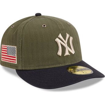 Casquette courbée verte ajustée 59FIFTY Pre-Curved American Herringbone New York Yankees MLB New Era
