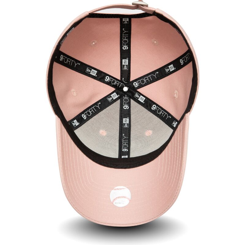 casquette-courbee-rose-ajustable-pour-femme-9forty-colour-essential-new-york-yankees-mlb-new-era