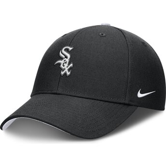 Mützen gebogen schwarz verstellbares band für Kinder Dri-Fit Club Structured der Chicago White Sox MLB von Nike