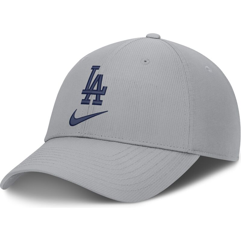 casquette-courbee-grise-ajustable-primetime-club-structured-uv-poly-ripstop-los-angeles-dodgers-mlb-nike