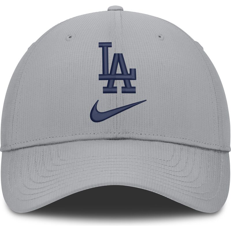 casquette-courbee-grise-ajustable-primetime-club-structured-uv-poly-ripstop-los-angeles-dodgers-mlb-nike