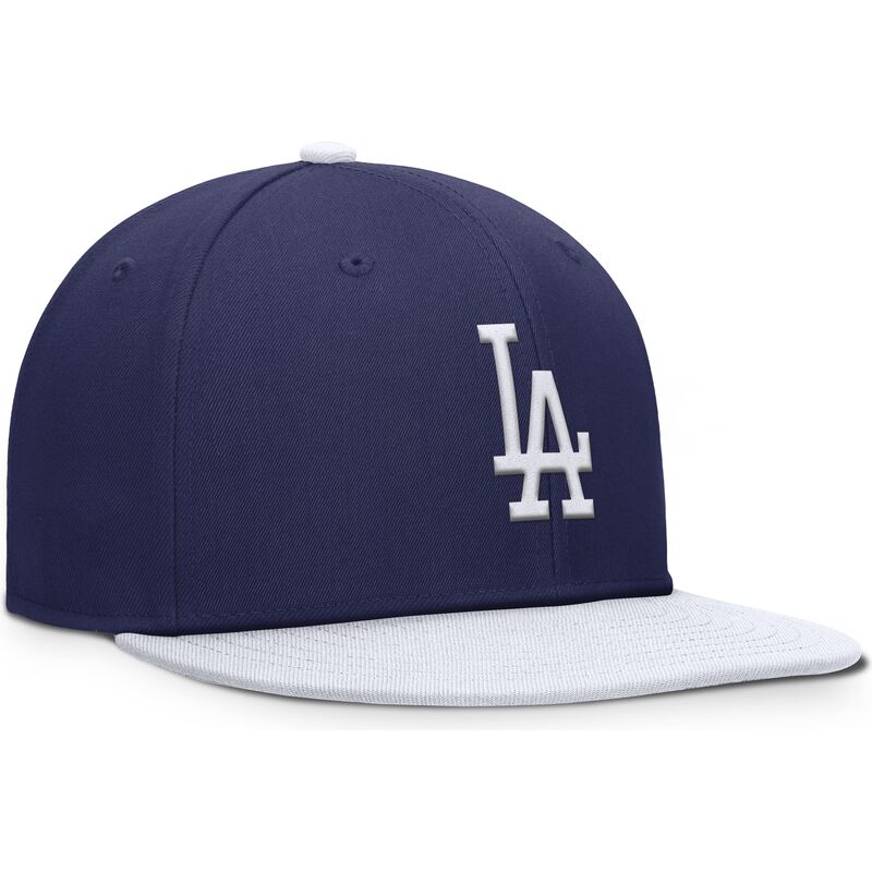 casquette-plate-bleue-et-blanche-snapback-pour-enfant-dri-fit-pro-structured-square-bill-los-angeles-dodgers-mlb-nike
