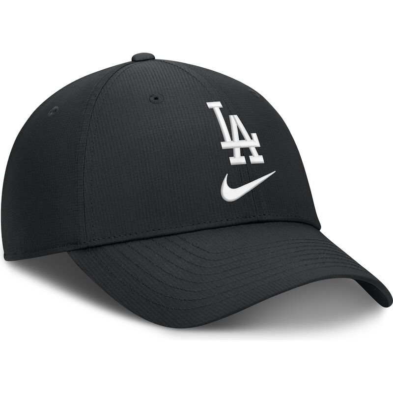 casquette-courbee-noire-ajustable-primetime-club-structured-uv-poly-ripstop-los-angeles-dodgers-mlb-nike