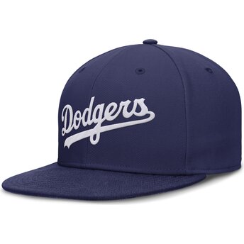 Casquette plate bleue ajustée Dri-Fit True Structured Round Bill Los Angeles Dodgers MLB Nike