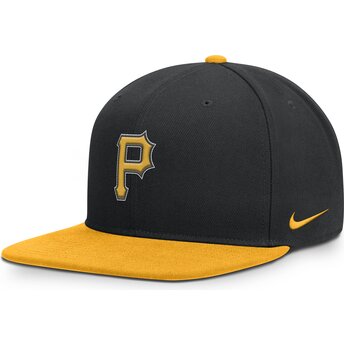 Casquette plate noire et jaune snapback Dri-Fit Pro Structured Square Bill Pittsburgh Pirates MLB Nike