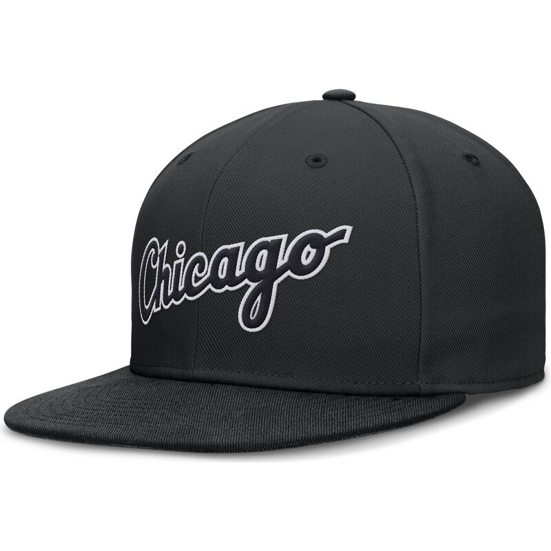 casquette-plate-noire-ajustee-dri-fit-true-structured-round-bill-chicago-white-sox-mlb-nike
