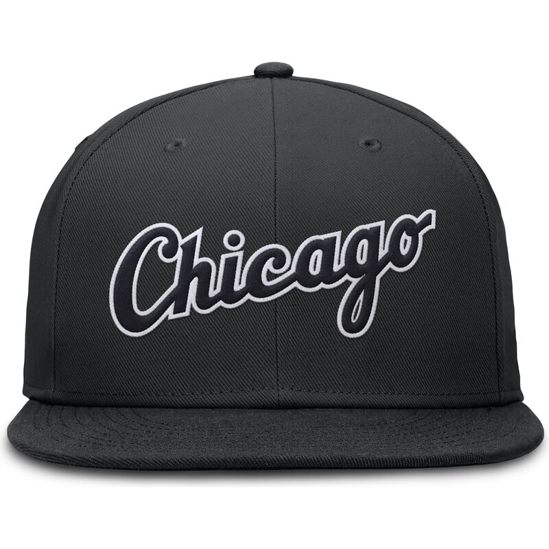 casquette-plate-noire-ajustee-dri-fit-true-structured-round-bill-chicago-white-sox-mlb-nike