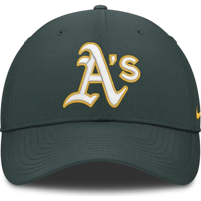 casquette-courbee-verte-ajustable-club-structured-uv-poly-ripstop-oakland-athletics-mlb-nike