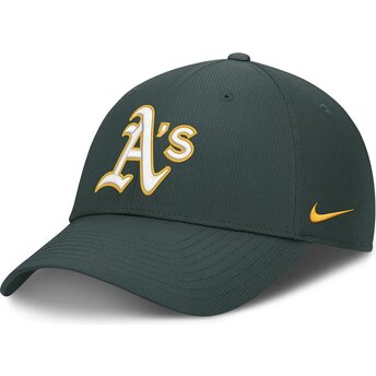 Mützen gebogen grün verstellbares band Club Structured UV Poly Ripstop der Oakland Athletics MLB von Nike