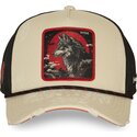 casquette-trucker-beige-et-noire-loup-wise-bea3-wisb-beasts-capslab