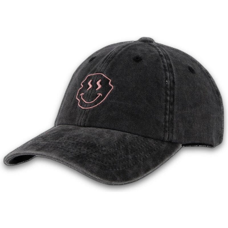 schwarze-verstellbare-curved-cap-smiley-washed-von-pica-pica
