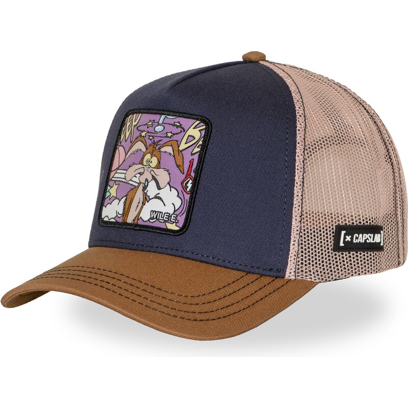casquette-trucker-bleue-marine-et-marron-coyote-loo13-wilb-looney-tunes-capslab casquette-trucker-bleue-marine-et-marron-coyote-loo13-wilb-looney-tunes-capslab