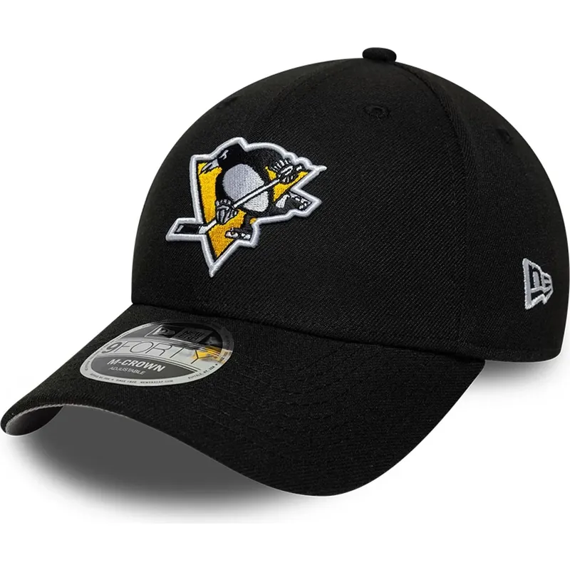 casquette-courbee-noire-snapback-9forty-m-crown-team-pittsburgh-penguins-nhl-new-era