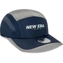 marineblaue-gebogene-5-panel-kappe-verstellbar-runner-colour-block-von-new-era