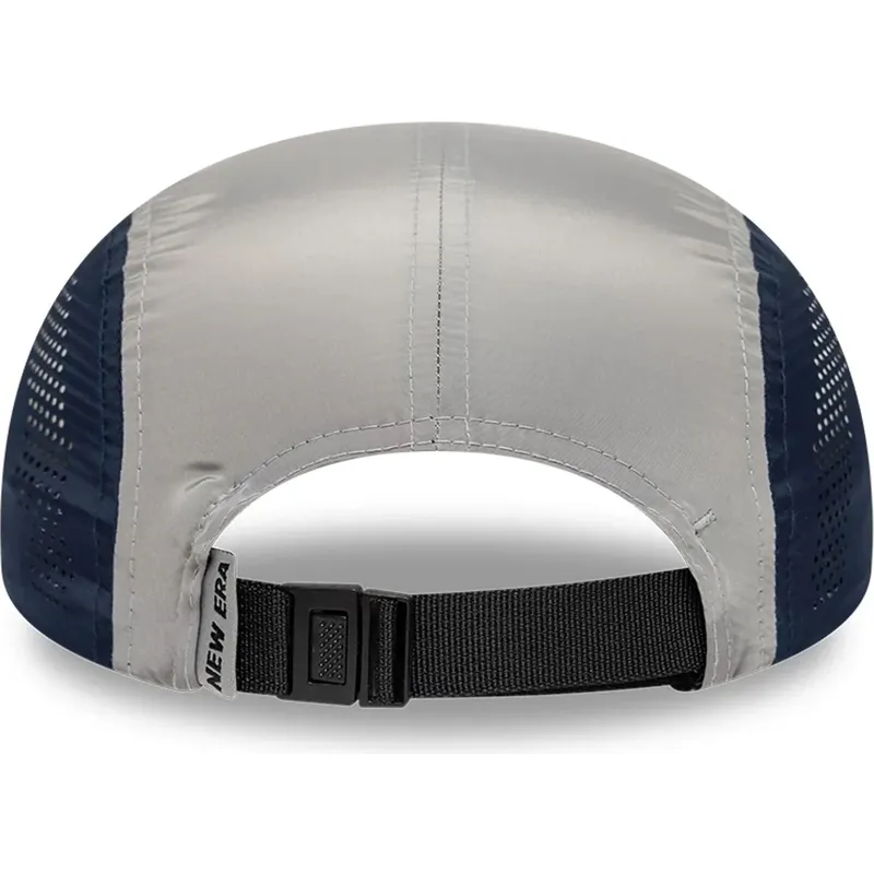 casquette-5-panel-courbee-bleue-marine-ajustable-runner-colour-block-new-era casquette-5-panel-courbee-bleue-marine-ajustable-runner-colour-block-new-era