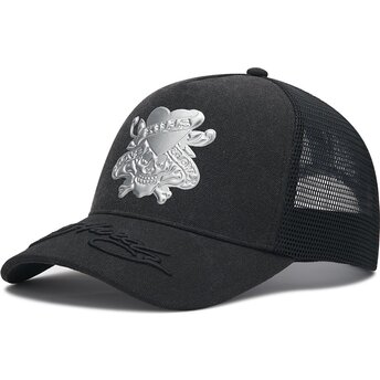 Casquette trucker noire Love Kills Slowly Washed Ed Hardy