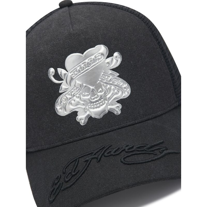 casquette-trucker-noire-love-kills-slowly-washed-ed-hardy casquette-trucker-noire-love-kills-slowly-washed-ed-hardy