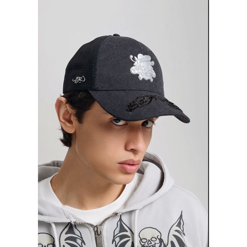 casquette-trucker-noire-love-kills-slowly-washed-ed-hardy casquette-trucker-noire-love-kills-slowly-washed-ed-hardy