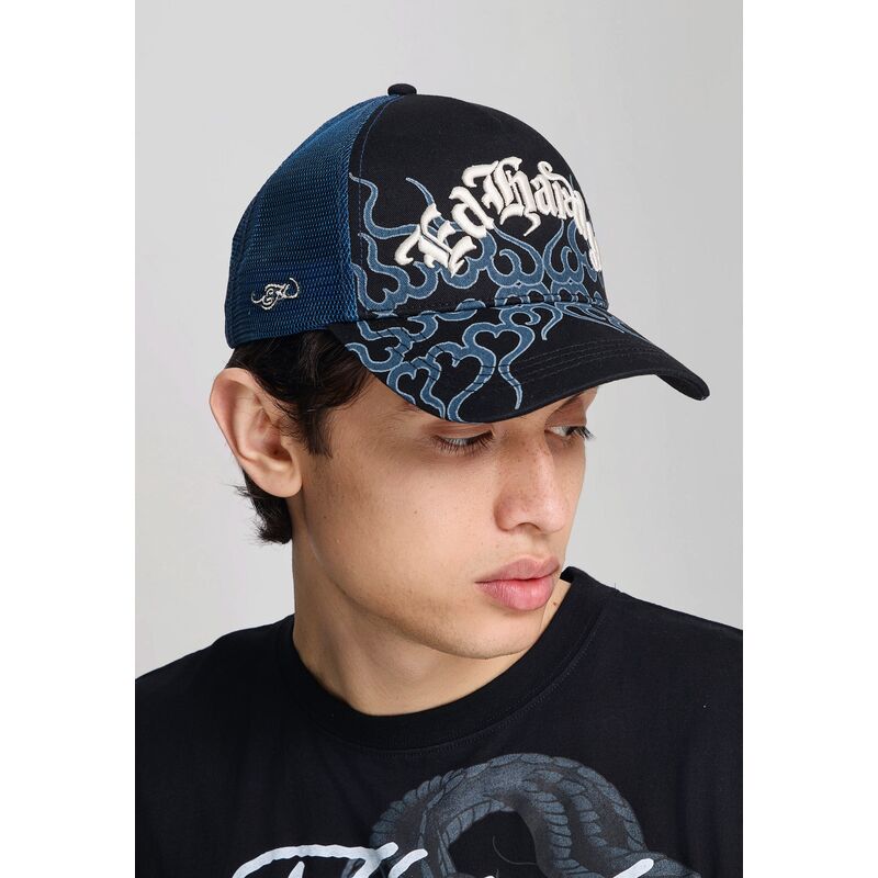 mutzen-gebogen-schwarz-snapback-flaming-von-ed-hardy