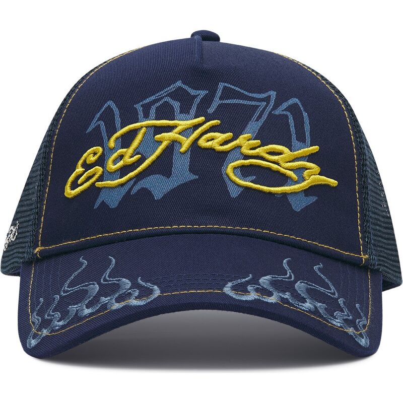 mutzen-gebogen-marineblau-snapback-1971-von-ed-hardy