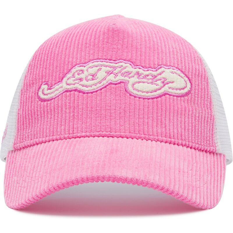 casquette-trucker-rose-et-blanche-embroidery-applique-cord-ed-hardy casquette-trucker-rose-et-blanche-embroidery-applique-cord-ed-hardy