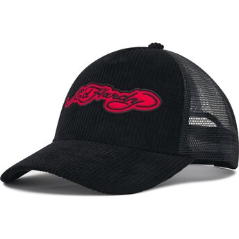 Mützen gebogen schwarz snapback Embroidery Applique Cord von Ed Hardy
