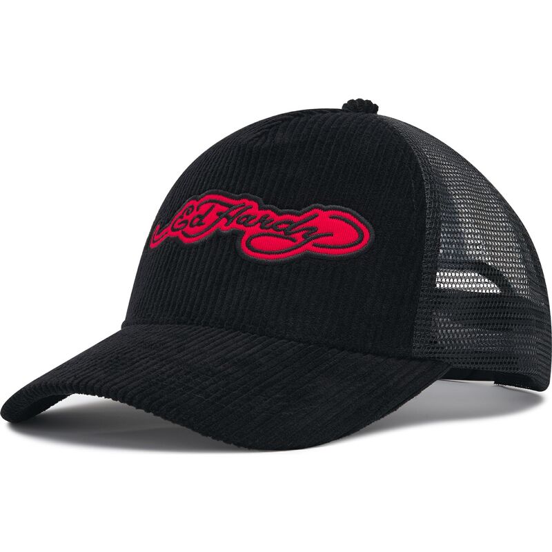 casquette-trucker-noire-embroidery-applique-cord-ed-hardy