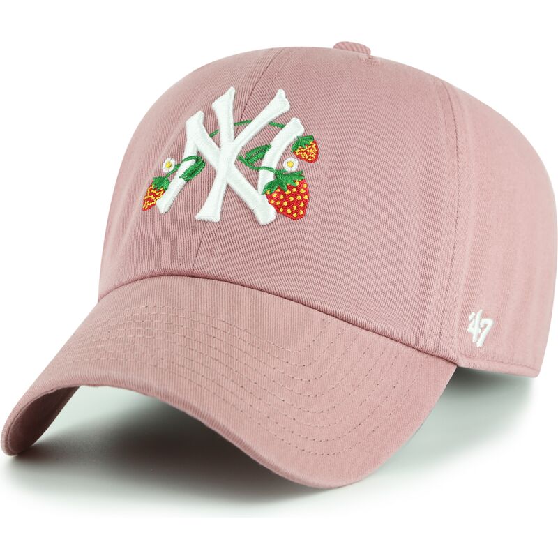 casquette-courbee-rose-ajustable-pour-enfant-clean-up-icon-alt-strawberry-new-york-yankees-mlb-47-brand