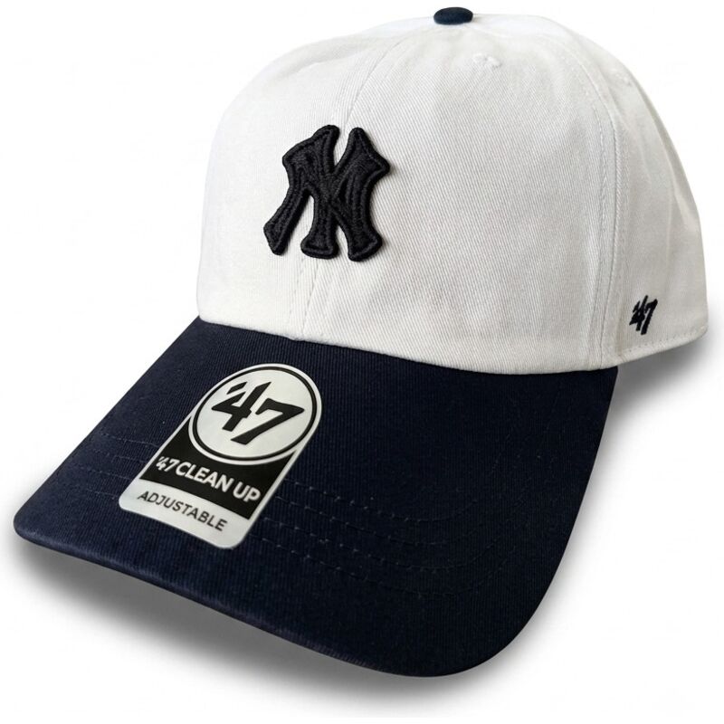 casquette-courbee-beige-et-bleue-marine-ajustable-clean-up-contemporary-two-tone-new-york-yankees-mlb-47-brand casquette-courbee-beige-et-bleue-marine-ajustable-clean-up-contemporary-two-tone-new-york-yankees-mlb-47-brand