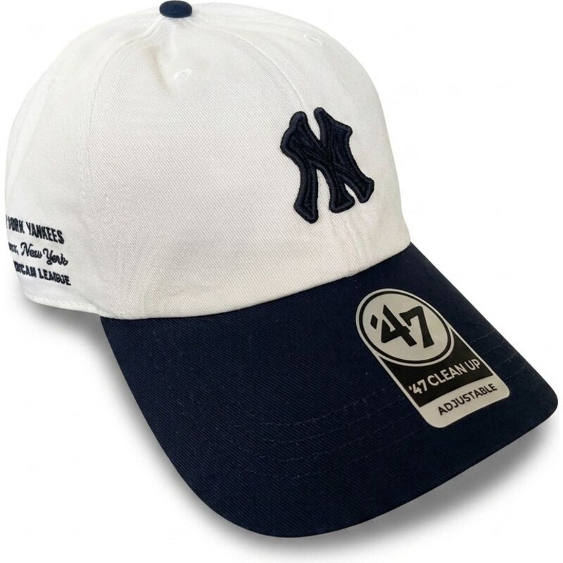 casquette-courbee-beige-et-bleue-marine-ajustable-clean-up-contemporary-two-tone-new-york-yankees-mlb-47-brand casquette-courbee-beige-et-bleue-marine-ajustable-clean-up-contemporary-two-tone-new-york-yankees-mlb-47-brand
