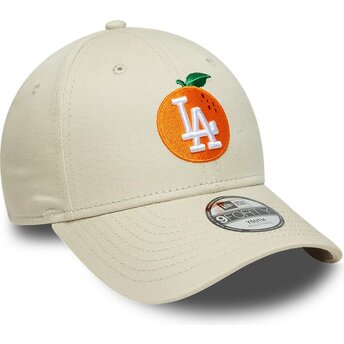 Mützen gebogen beige verstellbares band für Kinder 9FORTY Fruit Icon Orange der Los Angeles Dodgers MLB von New Era