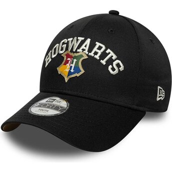 Mützen gebogen schwarz snapback für Kinder 9FORTY Wordmark der Hogwarts Harry Potter von New Era