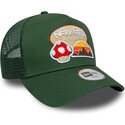 mutzen-gebogen-grun-snapback-fur-kinder-a-frame-outdoor-von-new-era