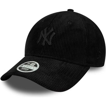 Mützen gebogen schwarz verstellbares band 9FORTY Cord der New York Yankees MLB von New Era