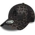 casquette-courbee-leopard-ajustable-pour-femme-avec-logo-noir-9forty-lionpard-cosy-los-angeles-dodgers-mlb-new-era