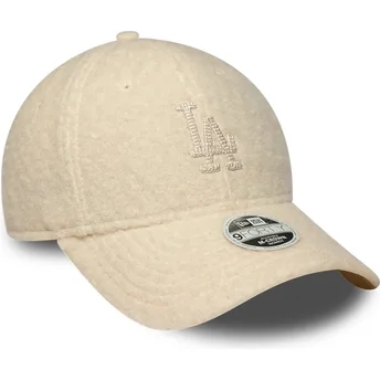 Mützen gebogen beige snapback 9FORTY M-Crown Winter Borg der Los Angeles Dodgers MLB von New Era