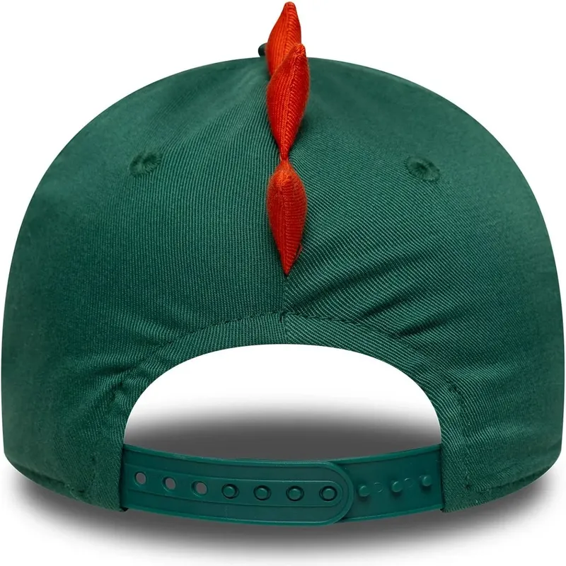 mutzen-gebogen-grun-snapback-fur-kinder-9forty-dino-face-von-new-era
