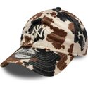 mutzen-gebogen-braun-verstellbares-band-9twenty-animal-print-der-new-york-yankees-mlb-von-new-era