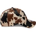 mutzen-gebogen-braun-verstellbares-band-9twenty-animal-print-der-new-york-yankees-mlb-von-new-era