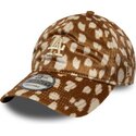 mutzen-gebogen-braun-verstellbares-band-9twenty-animal-print-der-los-angeles-dodgers-mlb-von-new-era