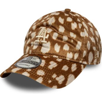 Casquette courbée marron ajustable 9TWENTY Animal Print Los Angeles Dodgers MLB New Era