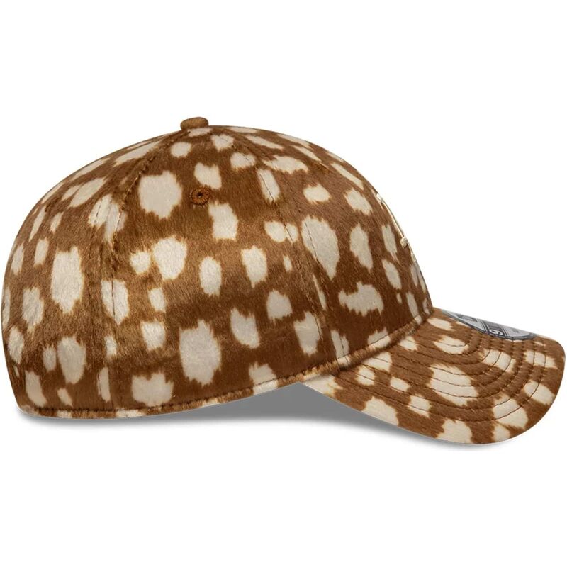 mutzen-gebogen-braun-verstellbares-band-9twenty-animal-print-der-los-angeles-dodgers-mlb-von-new-era