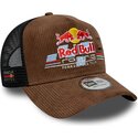 casquette-trucker-marron-et-noire-a-frame-distressed-cord-red-bull-racing-formula-1-new-era