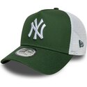 mutzen-gebogen-grun-snapback-a-frame-league-essential-der-new-york-yankees-mlb-von-new-era