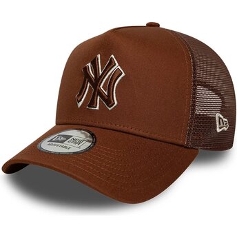 Mützen gebogen braun snapback E Frame Outline der New York Yankees MLB von New Era