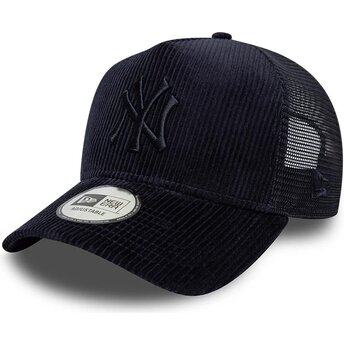 Casquette trucker bleue marine avec logo bleu marine A Frame Tonal Cord New York Yankees MLB New Era