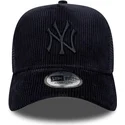 mutzen-gebogen-marineblau-snapback-a-frame-tonal-cord-der-new-york-yankees-mlb-von-new-era
