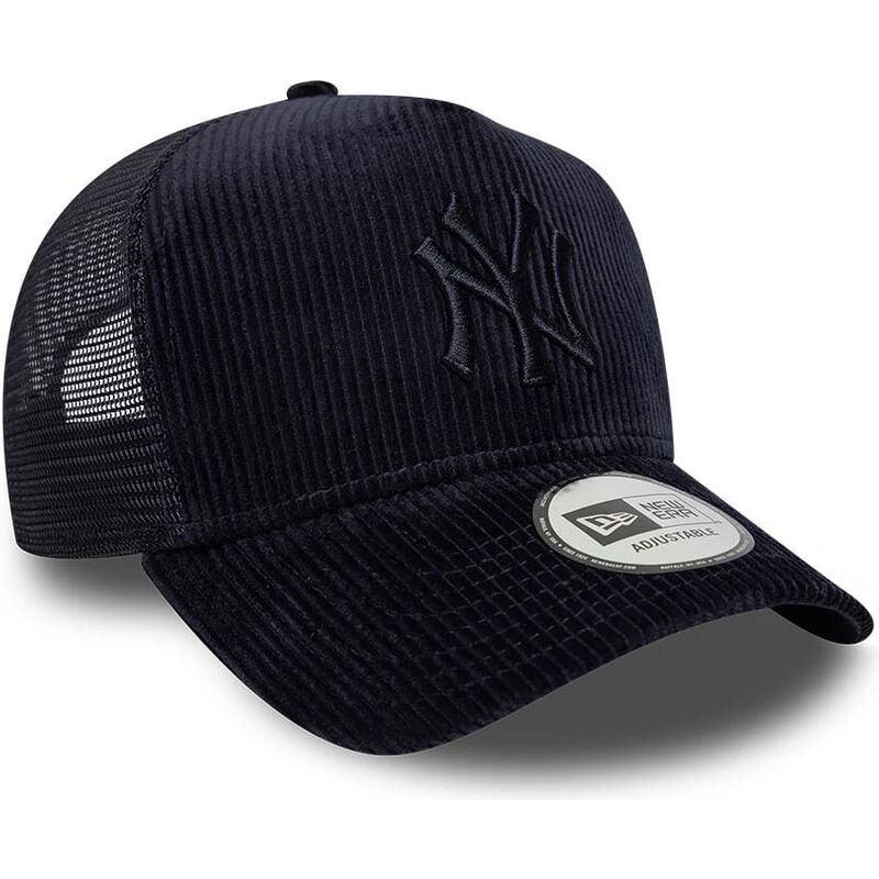 casquette-trucker-bleue-marine-avec-logo-bleu-marine-a-frame-tonal-cord-new-york-yankees-mlb-new-era
