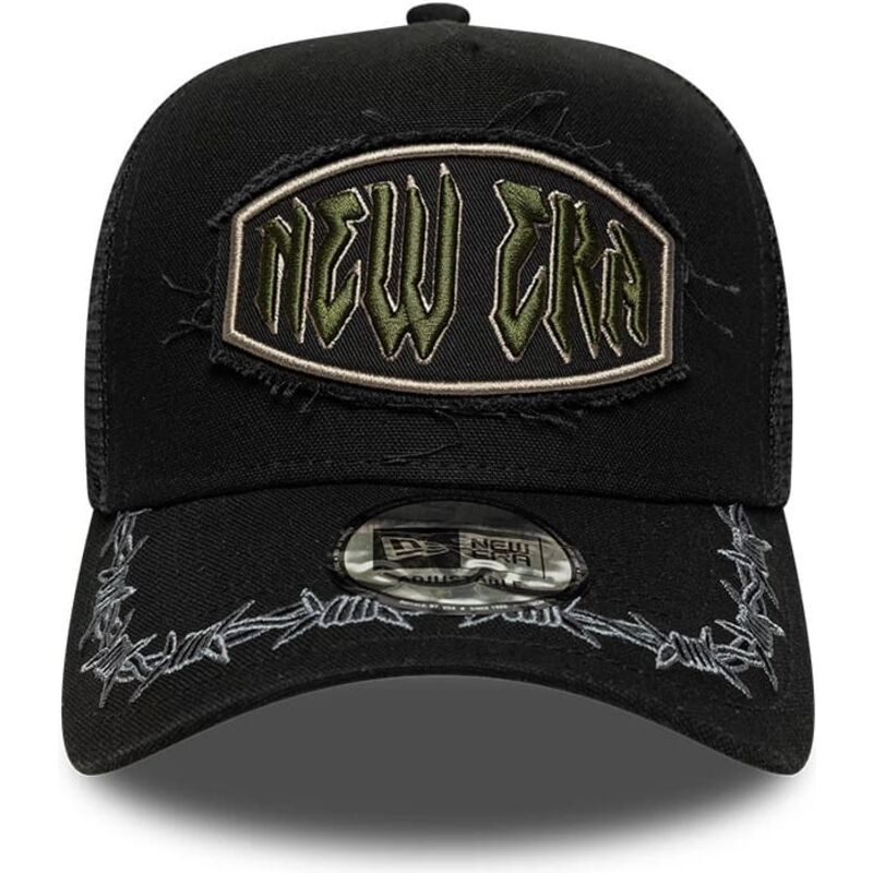 mutzen-gebogen-schwarz-snapback-e-frame-distressed-patch-von-new-era