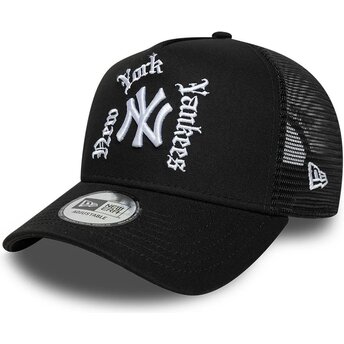 Mützen gebogen schwarz snapback A Frame Wordmark der New York Yankees MLB von New Era